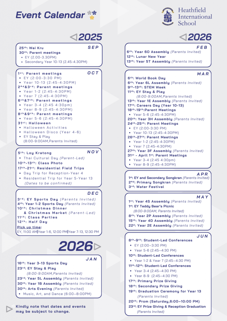 Updated 2526 Event Calendar